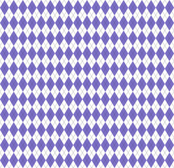 Easter Argyle plaid. Scottish pattern in violet and white rhombuses. Scottish cage. Traditional Scottish background of diamonds. Seamless fabric texture. Vector illustration
