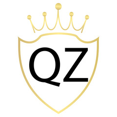 QZ Letter Logo Design With Simple style