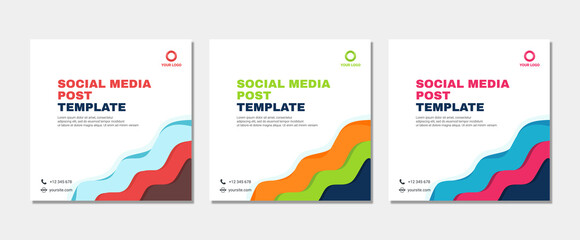 Set of modern abstract Unique Editable Social Media banner Template.Promotional web banner for social media post.Elegant sale ads and discount promo