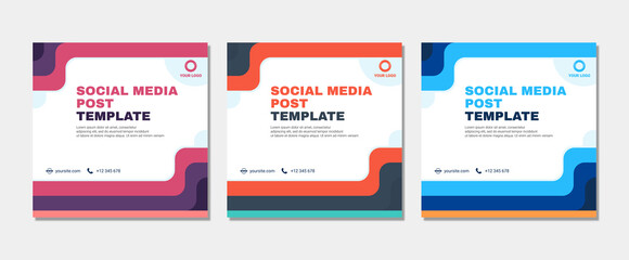 Set of modern abstract Unique Editable Social Media banner Template.Promotional web banner for social media post.Elegant sale ads and discount promo