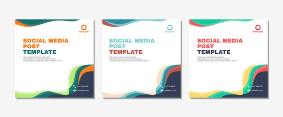 Set of modern abstract Unique Editable Social Media banner Template.Promotional web banner for social media post.Elegant sale ads and discount promo