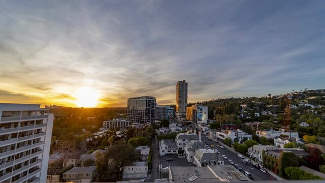 Sunset Drive Time-lapse Beverly Hills 