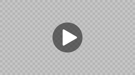 Play video button icon. Transparent vector background, computer screen with start symbol. Movie and audio online player © Studio Cantath