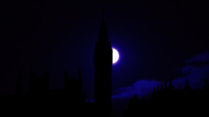 Palace Of Westminster And Big Ben against clouds