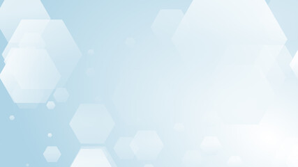 Fototapeta premium Abstract hexagon geometric white blue pattern technology medical and science background.
