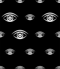 Eye Icon Seamless Pattern