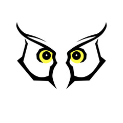 logo owl, yellow eyes, wisdom, night bird