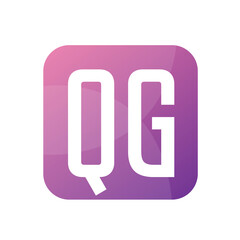 QG Letter Logo Design With Simple style