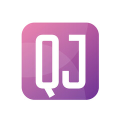 QJ Letter Logo Design With Simple style
