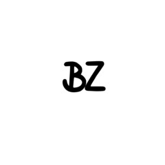 BZ initial handwriting logo for identity
