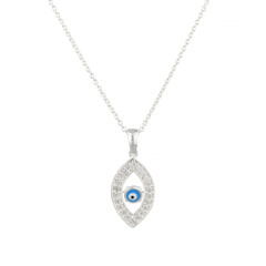 silver pendant with diamonds