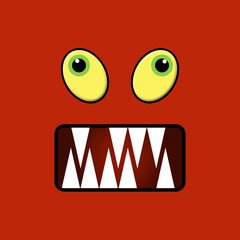 Funny monster face