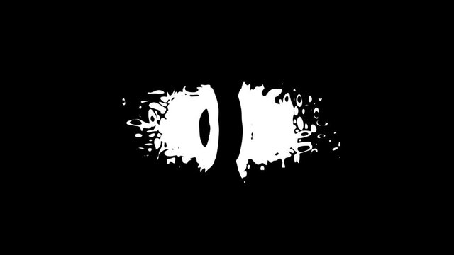 Benito Juarez. Animated letters. Motion inscription. White letters from drops, liquid. Cartoon style. Transparent Alpha channel. Mexican Benito Juarez for social media,  advertising, TV. UHD 4K video.