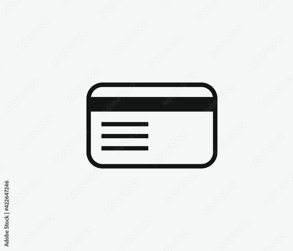 Poster credit card vector icon. editable stroke. linear style sign for use on web design and mobile apps, l