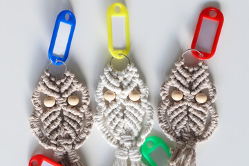 Macrame key rings