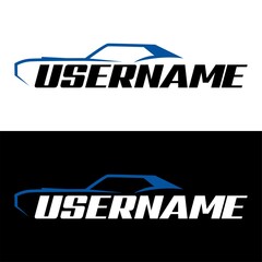 Obraz premium car line design logo vector