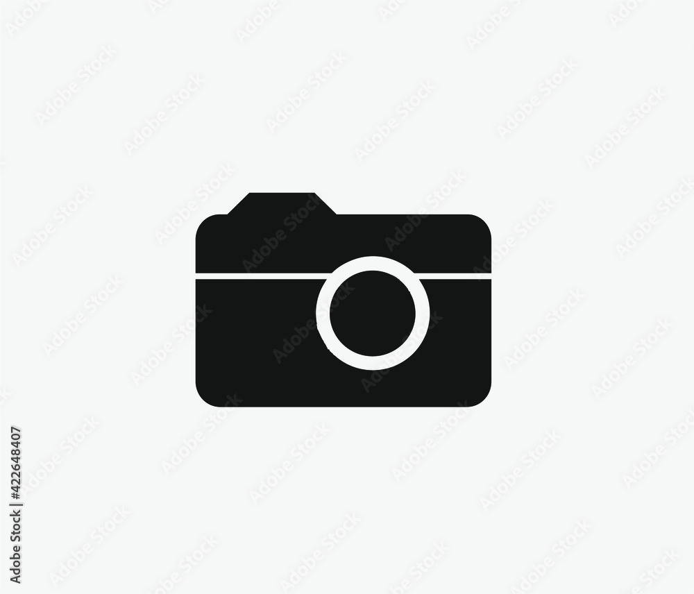 Poster camera vector icon. editable stroke. symbol in line art style for design, presentation, website or a