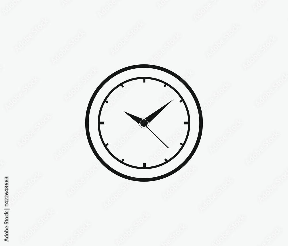 Poster clock vector icon. editable stroke. linear style sign for use on web design and mobile apps, logo. s