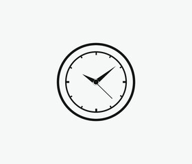 Clock vector icon.  Editable stroke. Linear style sign for use on web design and mobile apps, logo. Symbol illustration. Pixel vector graphics - Vector