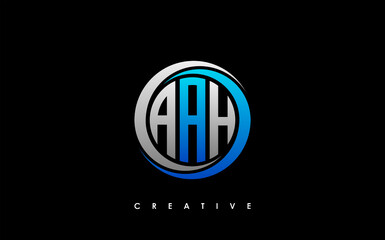 AAH Letter Initial Logo Design Template Vector Illustration