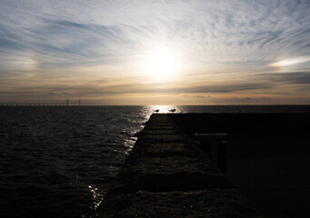 Halo over the Oresund bridge