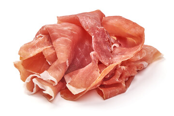 Jamon, jerked meat, isolated on white background