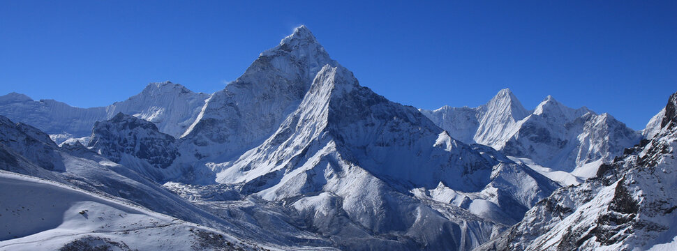 Mount Ama Dablam after new snowfall.