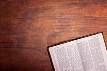A Personal Bible Study on a Distressed Red Wood Table