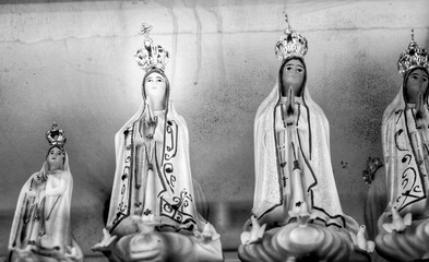 Fototapeta na wymiar Colorful souvenirs of the Virgin Mary