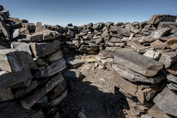 Looking Into Stacked Stone Wind Break