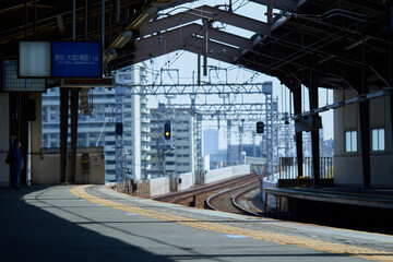 Obraz premium 駅のホーム