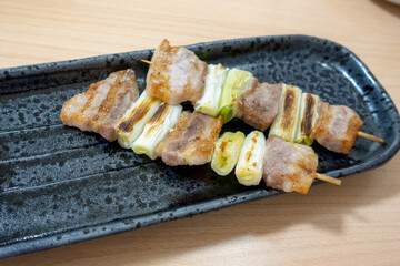 【日本の食べ物】やきとり・豚ねぎま【料理】
