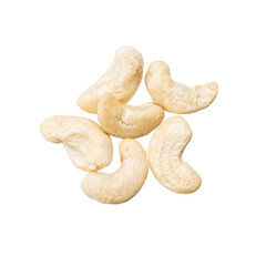 cashew nut isolated on white background. anacardium occidentale cut out