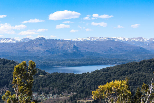 cerro campanario , sur argentina, lago , nieve , oto&ntilde;o , zul , verde , amarillo