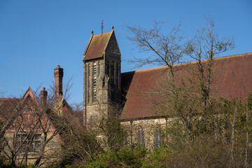 EAST GRINSTEAD,  WEST SUSSEX, UK - MARCH 22 : View of the old Convent in East Grinstead, West...