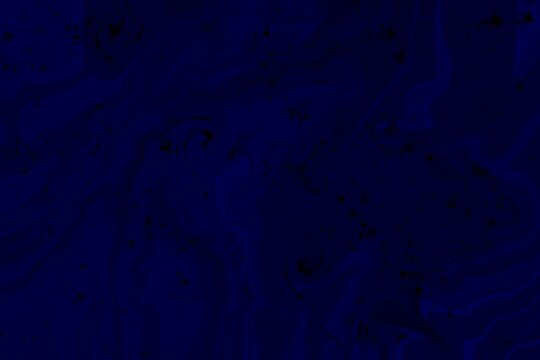 Trendy dark blue marble pattern. Abstract fluid art. Luxury alcohol ink painting. Swirls of semi-precious stones, ripples of agate.  Layout element for social networks, calling card, cover, brochure. 