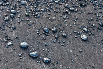 Black Sand Beach and Tropical Coastline along the Road to Hana, Maui, Hawaii