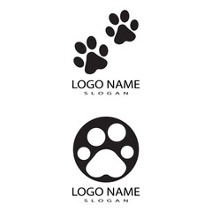 Dog paw vector footprint icon logo symbol graphic  illustration