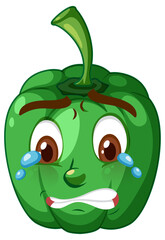 Capsicum cartoon character with facial expression