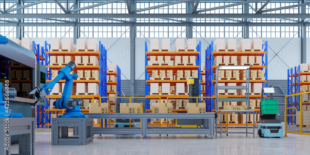 Aufkleber agv robots efficiently sorting hundreds of parcels per hour(automated guided vehicle) agv.