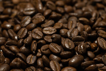 Colombian coffee beans texture image