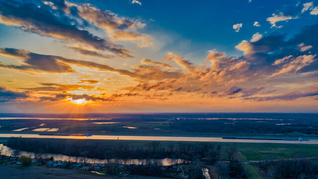 "Sunset Over The River"