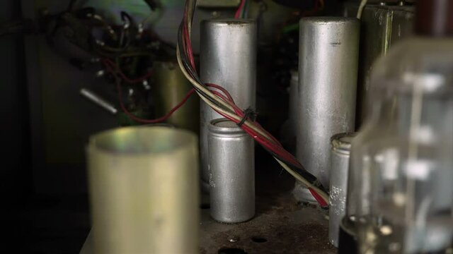 Device Radio Components Lamps In The Broadcast Amplifier.