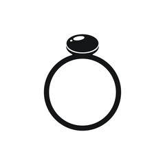 Jewel ring icon design isolated on white background