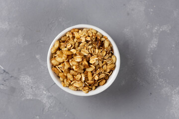 Granola tiger on the table.
