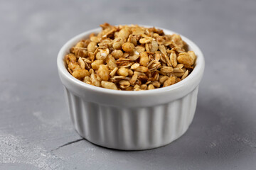 Granola tiger on the table.