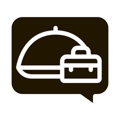 business lunch icon Vector Glyph Illustration
