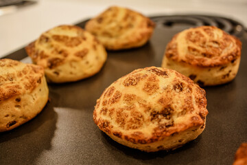 Delicious hot cinnamon roll without icing