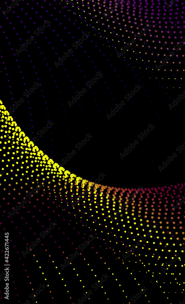 Sticker gold 3d particle technology sense abstract background