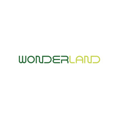 WONDERLAND letter logo design vector